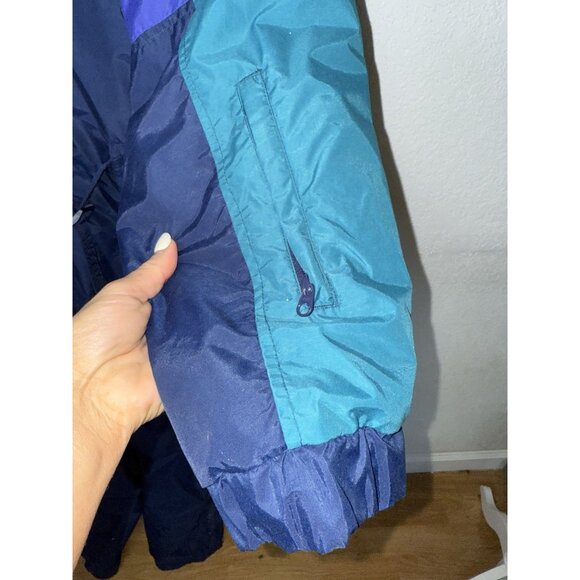 Vintage Columbia Ski Suit One Piece Snowsuit Snow Bib Retro Belted 80’s Med. R2 - Picture 8 of 12